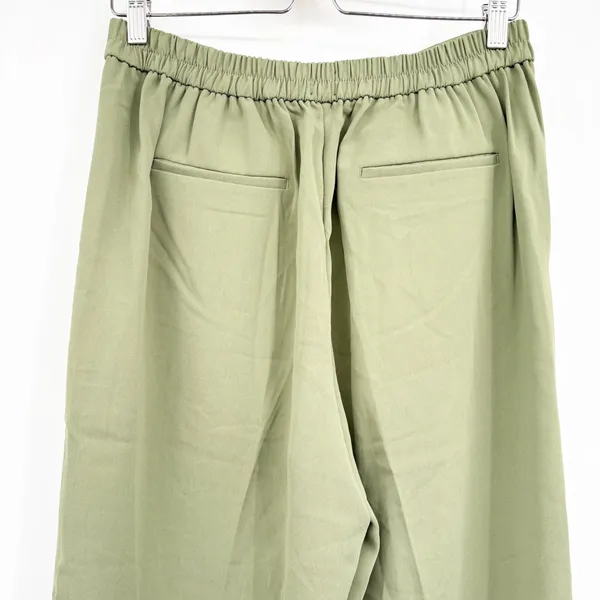 J.Crew Womens Olive Green Wide-Leg Jamie Pant Career Minimalist Trousers Size 10 - Image 7