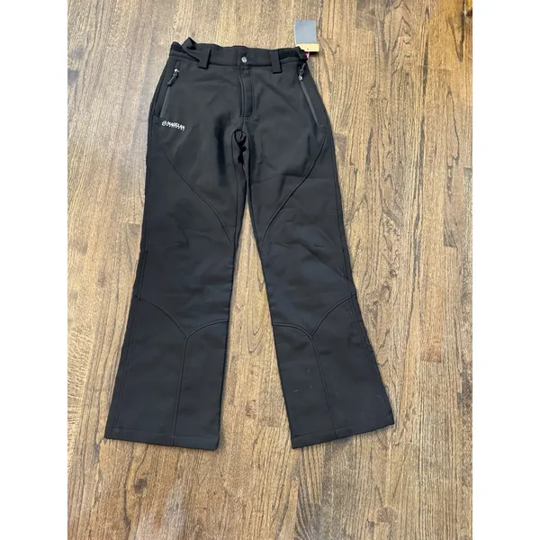 Magellan Mag Outerwear Softshell‎ Pants Women Medium Black Ski Rain Fleece Lined - Image 2