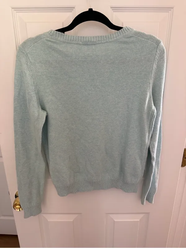 Gap Crewneck Teal Blue Green Sweater Size Medium - Image 5