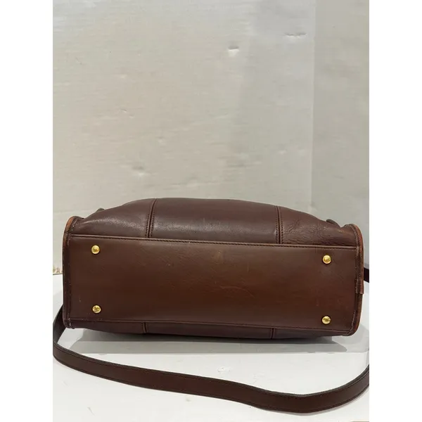 Vintage Coach Large Shopper Laptop Bag Mahogany Brown Leather 9995 USA Top Zip - Image 3