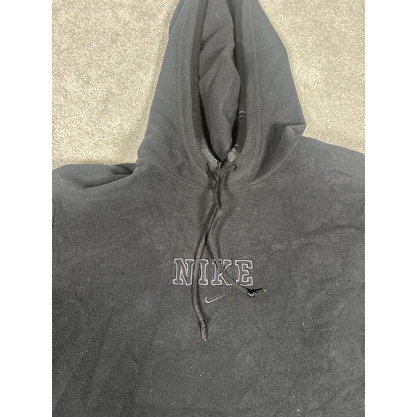 Nike Womens Y2K Black Pullover Hoodie Tonal Logo Fitted‎ NSW center swoosh - Image 6
