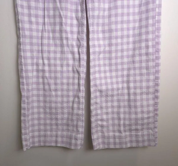 Retro Gingham High-Waisted Cropped Wide-Leg Chino Pants‎ 10 Tall - Image 5