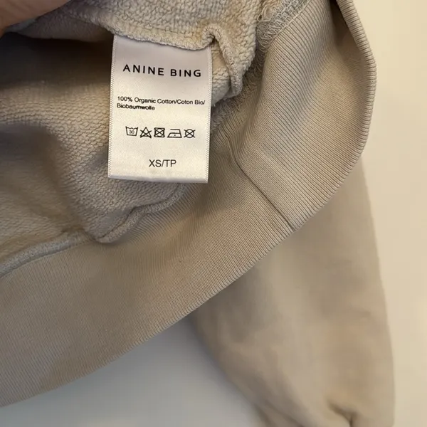 Anine Bing XS Muse Tan Stone Tiger Sweatshirt - Image 5