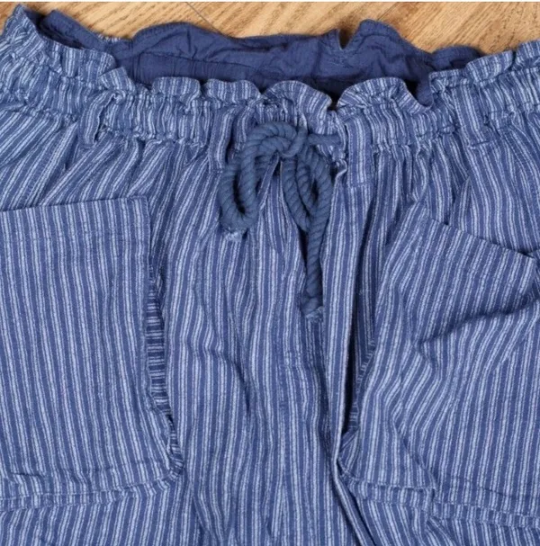 Free People Runyon Oversized Stripe Pants Womens xl Blue Striped Harem Festival - Image 11