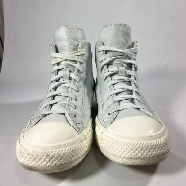 Converse Chuck Taylor All Star Hi‎ Leather Ghosted Blue Grey Sneakers A07132C 9W - Image 3