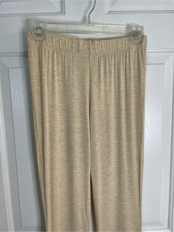 Three Bird Nest Oatmeal Wide Leg Pants Elastic Waist Size Small new lounge chic - Image 4