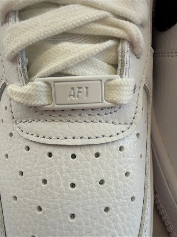 Nike Women’s Air Force 1 ‘07 - White/Black - White-White - Image 4