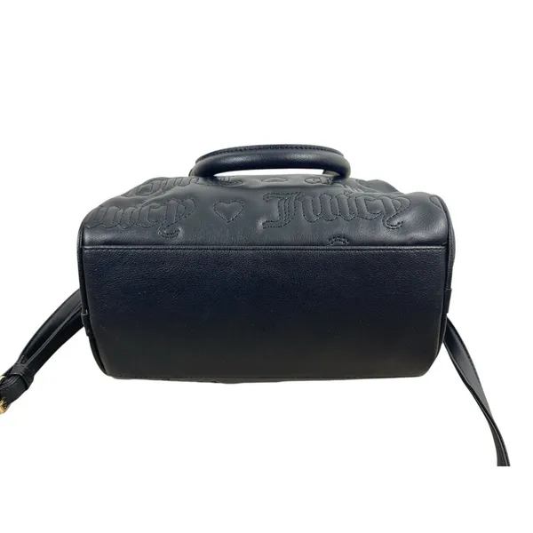 Juicy Couture Best Sellers Fame Satchel Liquorice Black Embossed Crossbody NWT - Image 4