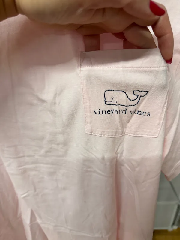 Vineyard Vines Pink Pocket Tee - Image 2
