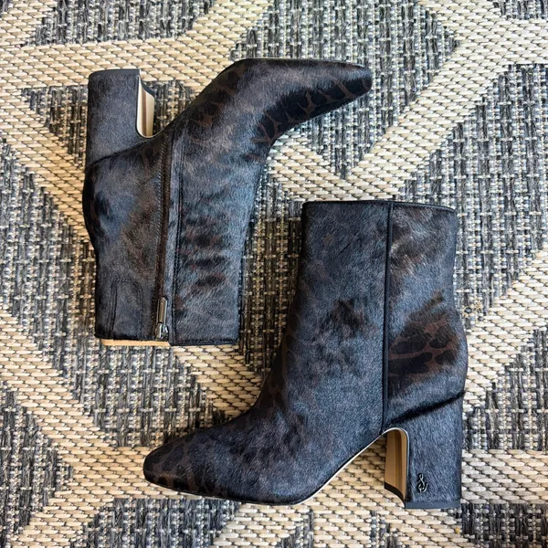 Sam Edelman fawn ankle bootie Chic Leopard Print Ankle Boots - Image 2