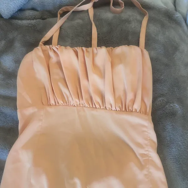 Abercrombie light orange strappy midi dress - Image 6