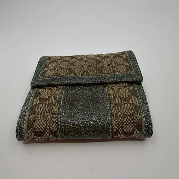 Coach Signature C Blue Leather Bifold Wallet - Image 3