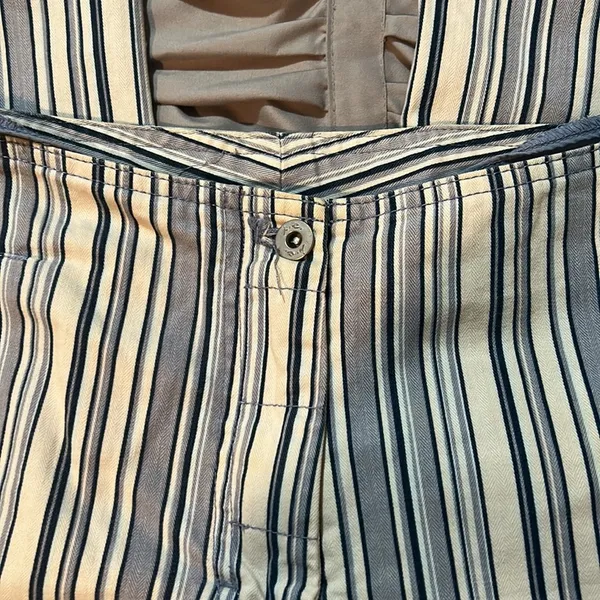 Blue & White Stripped Pants Size 4 - Image 5
