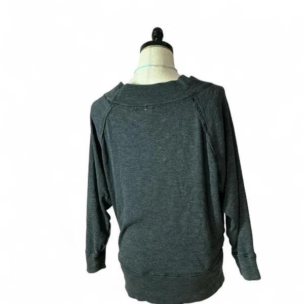 We The Free Gray Long Sleeve Pullover Sweatshirt Cozy Oversized Lounge Top‎ M - Image 3