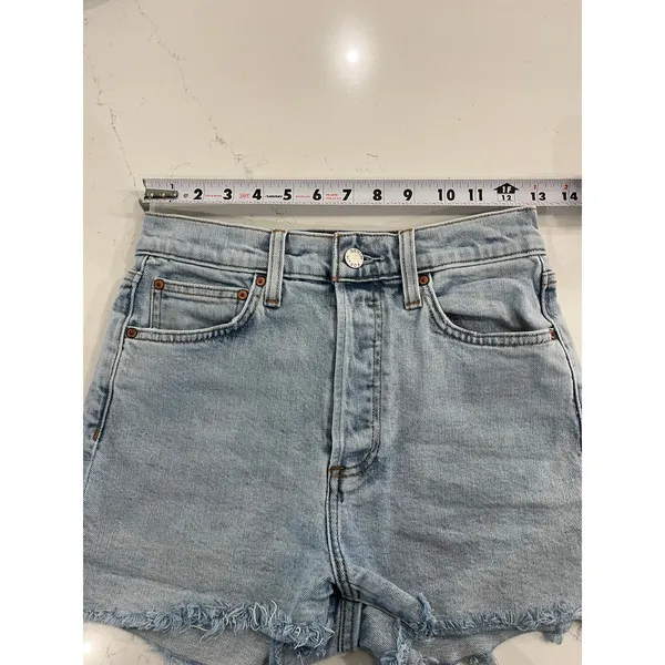 Aritzia Denim Forum The '50s Arlo Hi-Rise Denim Shorts Size‎ 27 - Image 9