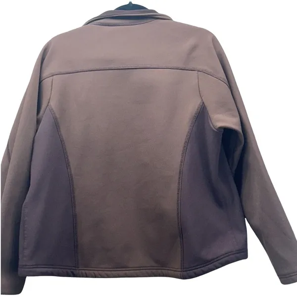 LL‎ Bean Fleece Jacket Large Brown - Image 2