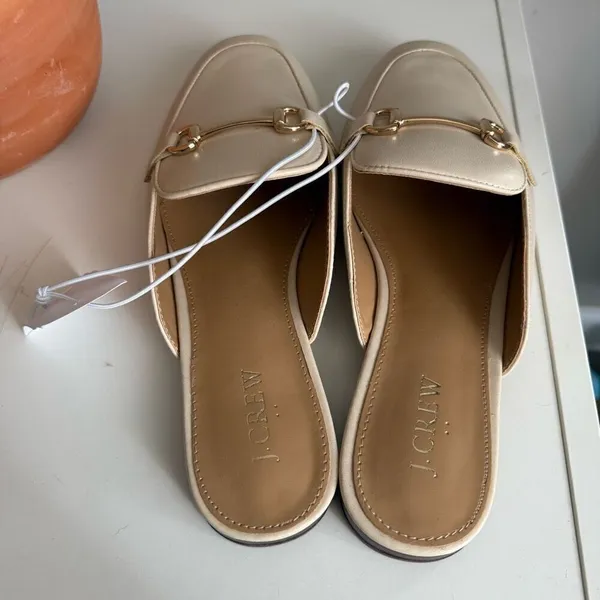 J crew cream slip-on loafer mules 9.5 - Image 3