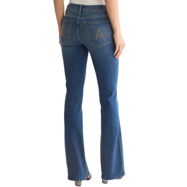 7‎ For All Mankind A Pocket Bootcut Jeans Medium Wash 26 High Rise - Image 2