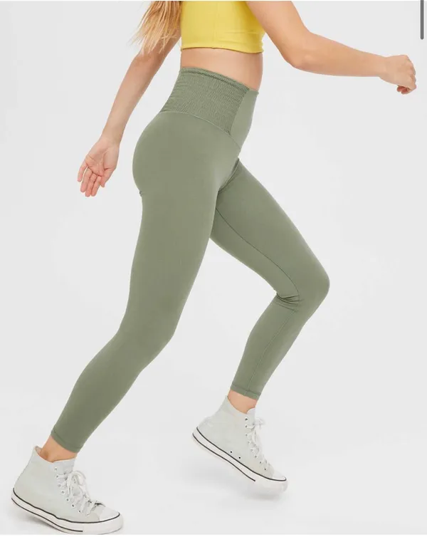 Green Smocked Leggings - Image 4