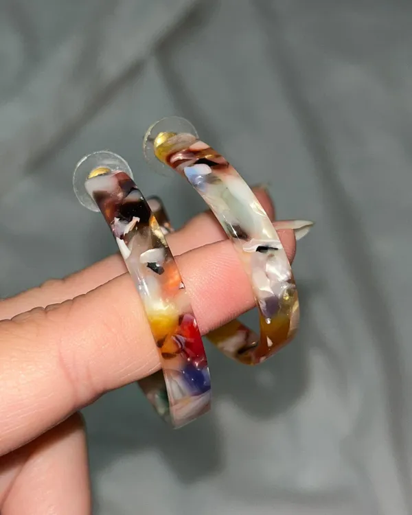 Colorful Hoop Earrings - Image 2