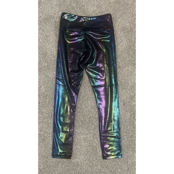 ZYIA Active Unicorn Iridescent Metallic Holographic High Rise Capri Leggings 2 - Image 5