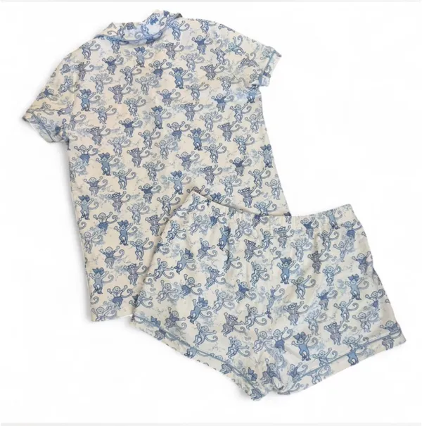 Roller Rabbit Love Shack Fancy Pajamas Collab Monkey Bow  - Image 4