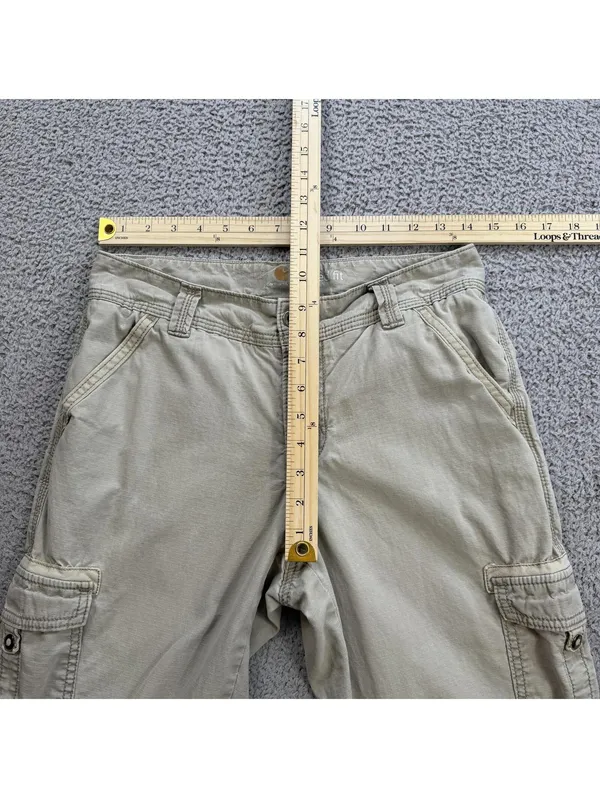 Carhartt Relaxed Fit Cargo Pants Womens 4 Regular Tan Workwear Utility Hiking - Image 3