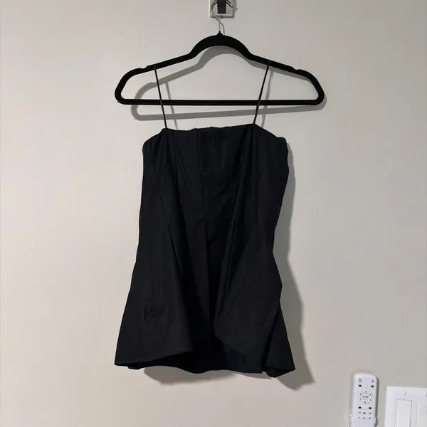 REFORMATION Ashlyn Strapless Black Top Size 6 - Image 8