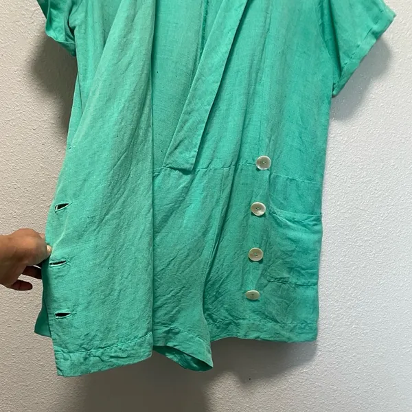 Show Me Your MuMu Teal Collared Top Size Small - Image 7