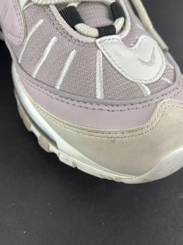 Nike Air Max 98 Summit White Violet Ash Gray Sneakers Size 7.5 - Image 7