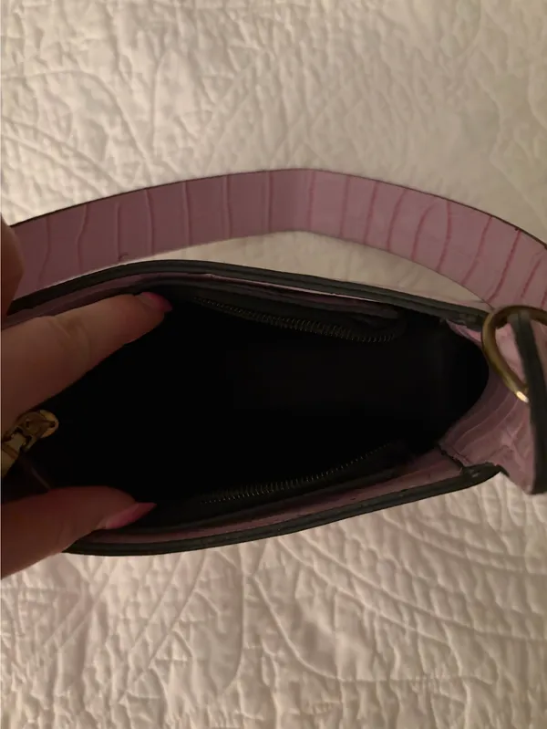 Y2K Pink Croc Shoulder Bag - Image 3