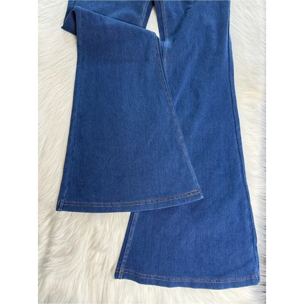 Halara Flex Blue Crossover Waist High Rise Flare Jeans NWT XS Reg - Image 6