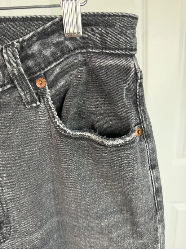 Abercrombie & Fitch Curve Love Ankle Straight Jeans Sz 28/6 Ultra High Rise - Image 7
