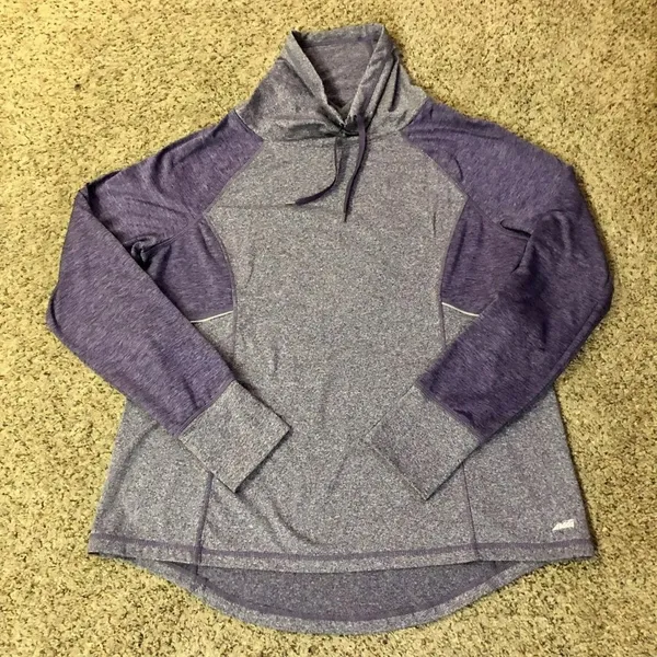 Avia Funnel Neck Activewear Shirt Womens XL Used Purple - Image 5