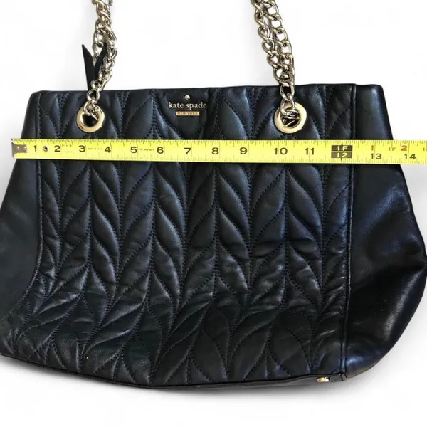 Kate Spade Briar Lane Quilted Purse, Size OS - Black/Gold - Image 13