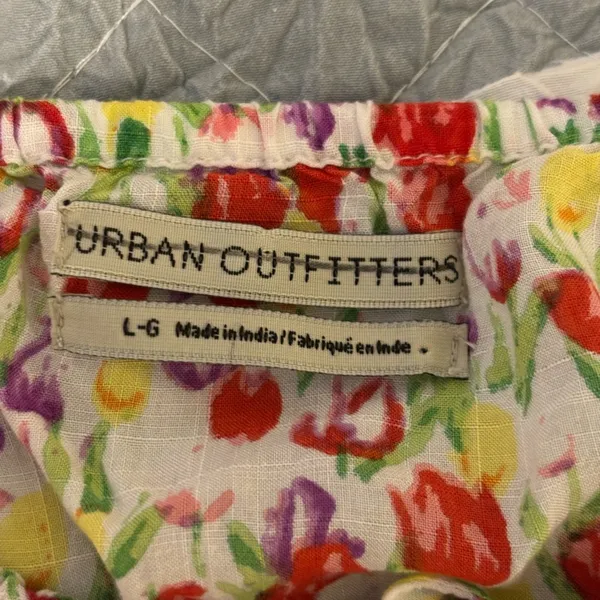 Urban Outfitters Red and White Ruffled Smocked Tank Top - Image 2