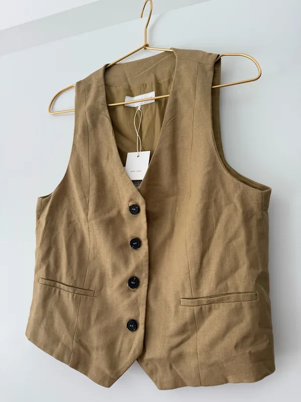 Zara Linen Vest - Image 4