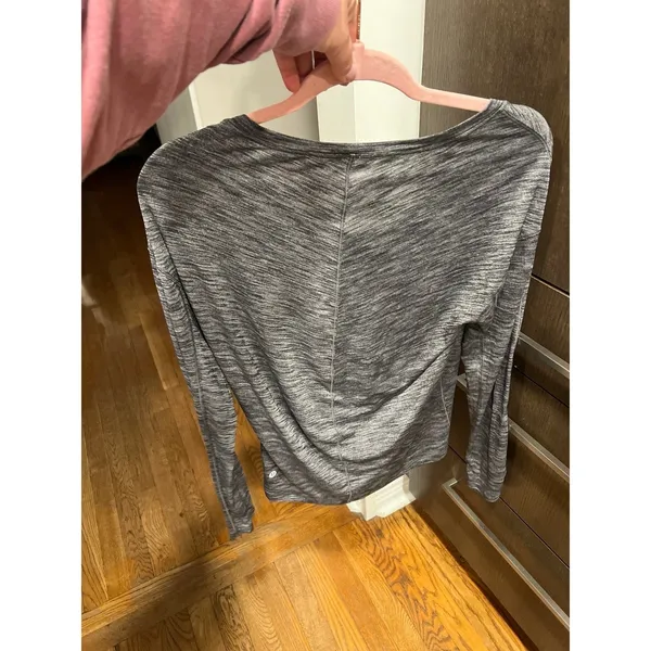 Lululemon Yogi Everyday long-sleeve top in a gray space-dye Pima‎ cotton blend 8 - Image 3