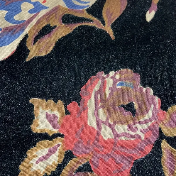 Vero Moda Velvet Floral Lined Dressy Top - Image 2