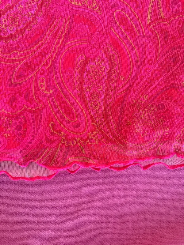 Shein | Pink Paisley Mesh Mini Skirt | XLShein | Pink Paisley Mesh Mini Skirt | XL - Image 2