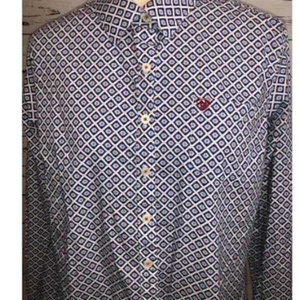 Ariat Real Western M Shirt Long‎ Sleeve Button front fitted Plaid - Image 7