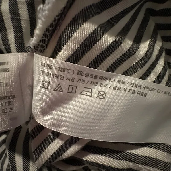 Abercrombie & Fitch Striped Shirt Dress XS Button‎ Front Tie Waist Long Sleeve - Image 10