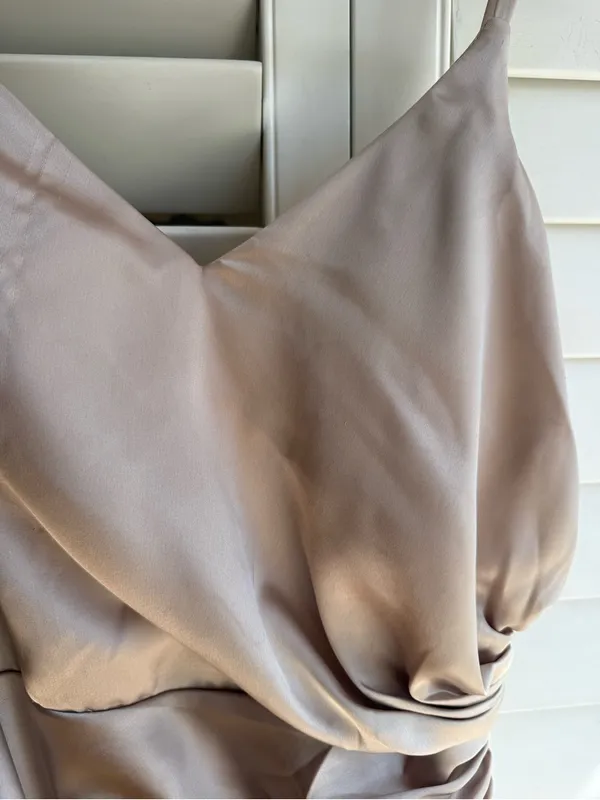 Revelry Satin Slip Maxi Dress in Champagne Gold - Image 10