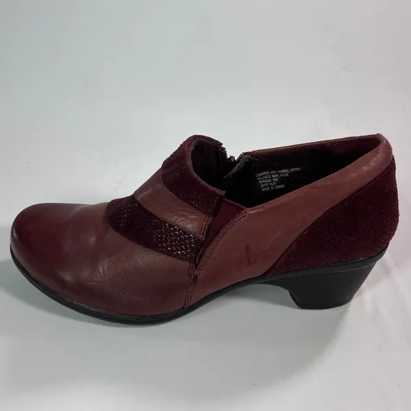 Earth Origins Reegan Women's Shooties 10‎ M Medium Burgundy Leather Wedge Shoes - Image 6