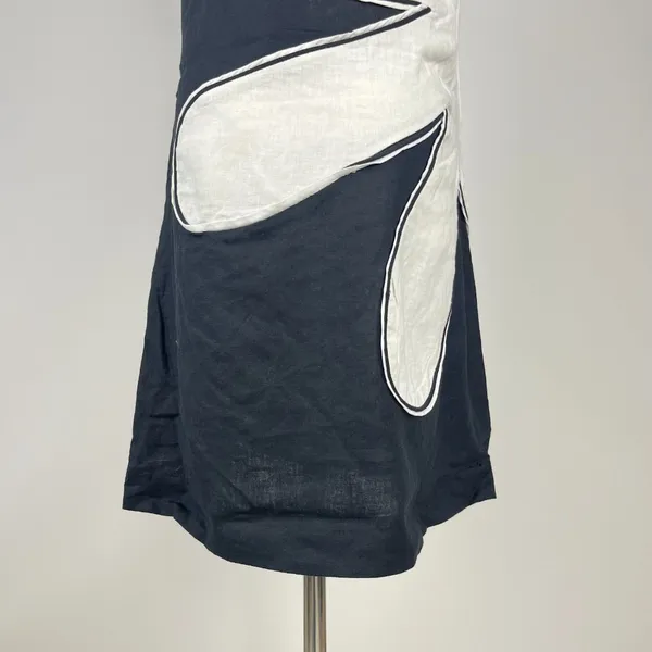 NWOT Farm Rio x Anthropologie One-Shoulder Linen Blend Flower Mini Dress Size M - Image 11