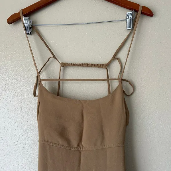 ASOS Tan Strappy Maxi Dress Size 8 - Image 7
