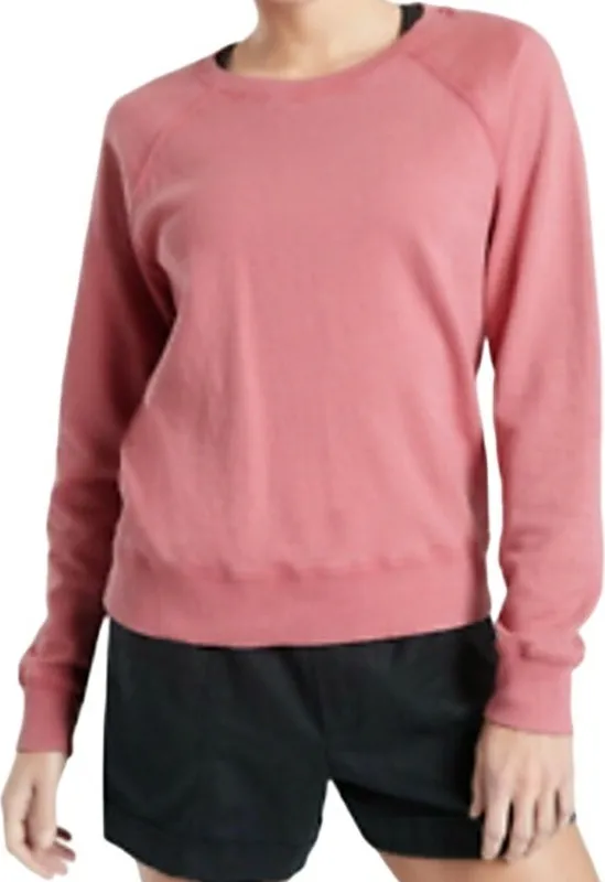 Athleta Sundown Sweatshirt Crew Neck Long Sleeve Oversized Pullover Glow Pink S - Image 2