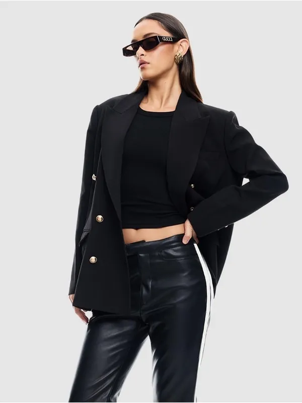 Lioness Palermo Blazer‎ Black Double Breasted Size Medium - Image 2