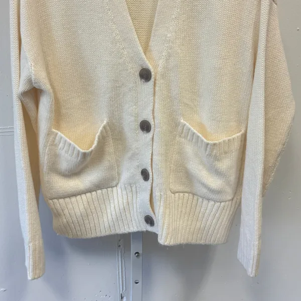 NWT The Drop Brigitte Whisper White Chunky Button Front Cardigan Sweater XS - Image 4