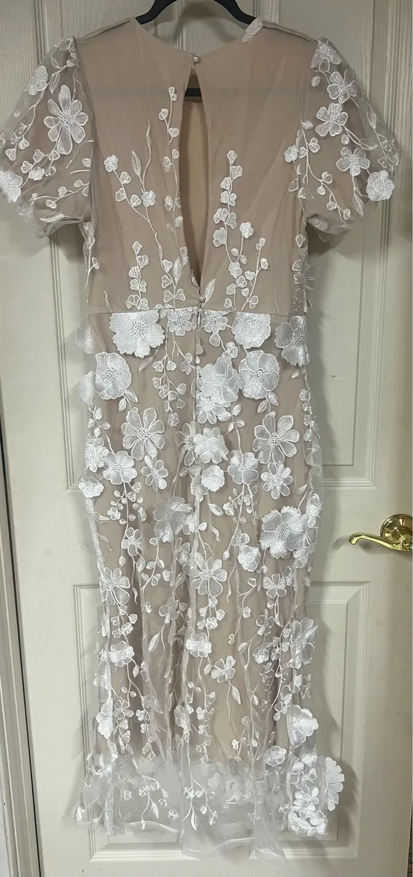 White Floral Dress - Image 3